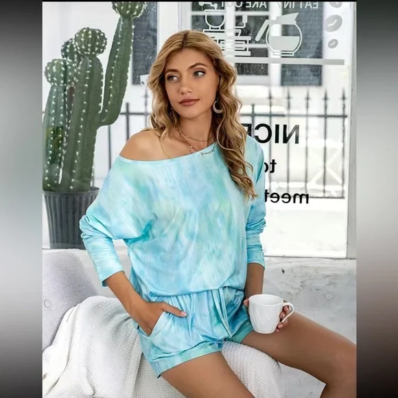 Shirt & shorts Tie Dye Lounge Set - Picture 3 of 4